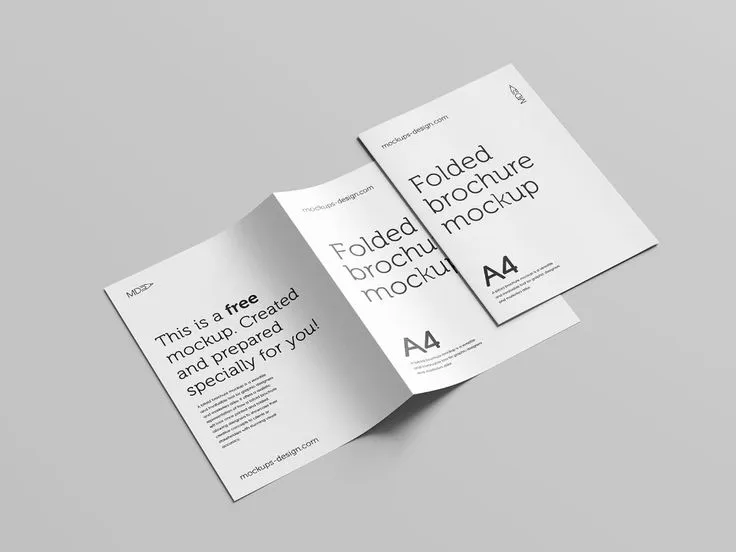 Bi-fold brochure printing Dubai open inner panels