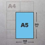 A5 flyer size dimensions 14.8cm x 21cm Dubai