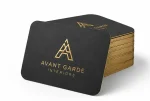 Custom Die Cut Business Cards in geometric shapes