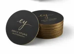 Premium Die Cut Business Cards with decorative custom shape